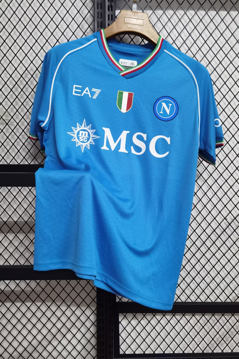 24-25 Napoli home and away jersey No. 77 Kovaratskhelia